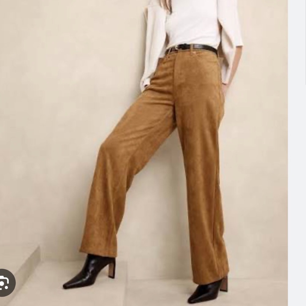 Banana Republic Ultra‎ High Rise Wide Leg Suede Pants 30/10